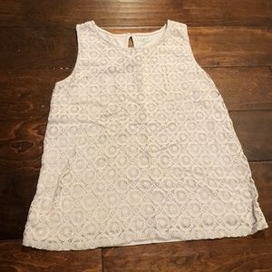 LOFT Outlet Lavender Lace Tank Top
